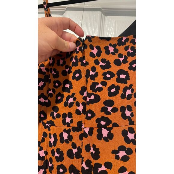 Sanctuary Womens Leopard Print Slip Dress Size 6 Mob Wife HOCO Coquette Feminine - Picture 9 of 13